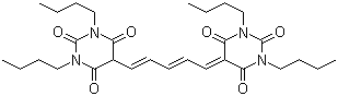 structure of CAS# 63560-89-4, 1,3-Dibutyl-5-[5-(1,3-dibutylhexahydro-2,4,6-trioxo-5-pyrimidinyl)-2,4-pentadien-1-ylidene]-2,4,6(1H,3H,5H)pyrimidinetrione
