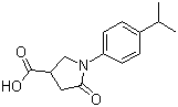 structure of CAS# 63674-51-1, 1-(4-Isopropylphenyl)-5-oxopyrrolidine-3-carboxylic acid