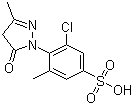 structure of CAS# 6387-17-3, 5-氯-6-(4,5-二氢-3-甲基-5-氧代-1H-吡唑-1-基)甲苯-3-磺酸