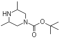structure of CAS# 639068-43-2, 3,5-二甲基哌嗪-1-羧酸叔丁酯