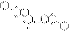 CAS # 63909-35-3, (E)-1-Methoxy-4-[3-[3-methoxy-4-(phenylmethoxy)phenyl]-2-nitro-1-propenyl]-2-(phenylmethoxy)benzene