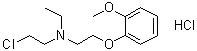 CAS # 63917-91-9, 2-Chloro-2'-(o-methoxyphenoxy)-triethylamine hydrochloride, N-(2-Chloroethyl)-N-ethyl-2-(2-methoxyphenoxy)ethanamine hydrochloride