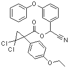 structure of CAS# 63935-38-6, 乙氰菊酯