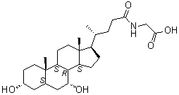 CAS # 640-79-9, 3alpha,7alpha-Dihydroxy-N-(carboxymethyl)-5beta-cholan-24-amide