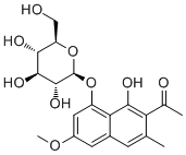 structure of CAS# 64032-49-1, 芦荟大黄素 8-葡萄糖甙