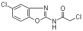 structure of CAS# 64037-18-9, 2-Chloro-N-(5-chloro-2-benzoxazolyl)acetamide