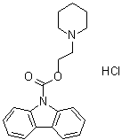 CAS 登录号：64057-97-2, 9H-咔唑-9-羧酸 2-(1-哌啶基)乙基酯单盐酸盐