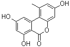 CAS # 641-38-3, Alternariol, 3,7,9-Trihydroxy-1-methyl-6H-dibenzo[b,d]pyran-6-one, NSC 638263