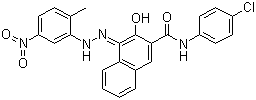 CAS 登录号：6410-30-6, 颜料红 8, N-(4-氯苯基)-3-羟基-4-[(2-甲基-5-硝基苯基)偶氮]-2-萘甲酰胺