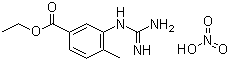 structure of CAS# 641569-96-2, 3-[(氨基亚胺甲基)氨基]-4-甲基苯甲酸乙酯硝酸盐