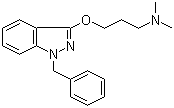 CAS # 642-72-8, Benzydamine, 1-Benzyl-3-[3-(dimethylamino)propoxy]-1H-indazole, [3-(1-Benzyl-1H-indazol-3-yloxy)propyl]dimethylamine