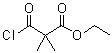 structure of CAS# 64244-87-7, 3-Chloro-2,2-dimethyl-3-oxoropanoic acid ethyl ester