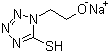 CAS # 64350-77-2, 1-(2-Hydroxyethyl)-1H-tetrazol-5-ylthiol sodium salt, 1,2-Dihydro-1-(2-hydroxyethyl)-5H-tetrazole-5-thione monosodium salt