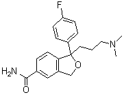 structure of CAS# 64372-56-1, 1-[3-(二甲基氨基)丙基]-1-(4-氟苯基)-1,3-二氢-5-异苯并呋喃甲酰胺