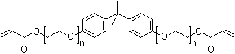 structure of CAS# 64401-02-1, Bisphenol A ethoxylate diacrylate