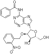 N-Benzoyl-2'-O-[(2-nitrophenyl)methyl]adenosine molecular structure (CAS 64481-97-6)