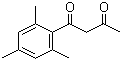 CAS # 6450-57-3, 2,4,6-Trimethylbenzoylacetone, 1-(2,4,6-Trimethylphenyl)-1,3-butanedione, 1-Mesityl-1,3-butanedione, Mesitoylacetone