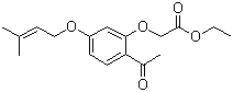 structure of CAS# 64506-46-3, 2'-Ethoxycarbonylmethoxy-4'-(3-methyl-2-butenyloxy) acetophenone