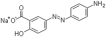 CAS 登录号：6470-98-0, 媒介黄 12, 5-[(4-氨基苯基)偶氮]水杨酸钠