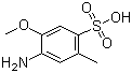 structure of CAS# 6471-78-9, 3-氨基-4-甲氧基甲苯-6-磺酸