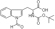 structure of CAS# 64905-10-8, N-[(1,1-Dimethylethoxy)carbonyl]-1-formyl-D-tryptophan