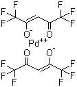 structure of CAS# 64916-48-9, Palladium bis(hexafluoroacetylacetonate)