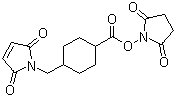 structure of CAS# 64987-85-5, N-Succinimidyl 4-(N-maleimidomethyl)cyclohexane-1-carboxylate