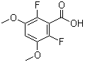 structure of CAS# 651734-56-4, 2,6-二氟-3,5-二甲氧基苯甲酸