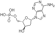 structure of CAS# 653-63-4, 2'-脱氧腺苷-5'-单磷酸