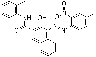 CAS 登录号：6535-47-3, 颜料红 13, 甲苯胺紫红, 3-羟基-4-[(4-甲基-2-硝基苯基)偶氮]-N-(2-甲基苯基)-2-萘甲酰胺