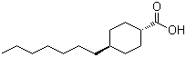 CAS # 65355-31-9, trans-4-Heptylcyclohexanecarboxylic acid