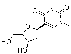 structure of CAS# 65358-15-8, 5-(2-脱氧-beta-D-赤式-呋喃戊糖基)-1-甲基-2,4(1H,3H)-嘧啶二酮