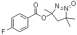 CAS # 65441-88-5, 4-Fluorobenzoic acid 4,5-dihydro-3,5,5-trimethyl-3H-pyrazol-3-yl ester N-oxide476, NSC 265476