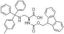 structure of CAS# 654670-89-0, N-[芴甲氧羰基]-3-[[(4-甲基苯基)二苯基甲基]氨基]-L-丙氨酸