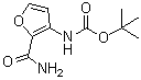 structure of CAS# 655255-07-5, tert-Butyl (2-carbamoylfuran-3-yl)carbamate