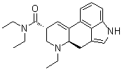CAS # 65527-62-0, (8beta)-9,10-Didehydro-N,N,6-triethyl-ergoline-8-carboxamide, N-EthylnorLSD, N-Ethylnorlysergic acid N,N-diethylamide