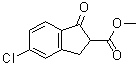 CAS # 65738-56-9, 5-Chloro-1-oxoindan-2-carboxylic acid methyl ester, Methyl 5-chloro-1-oxo-2,3-dihydro-1H-indene-2-carboxylate, Methyl 5-chloro-1-oxo-2,3-dihydroindene-2-carboxylate, Methyl 5-chloro-1-oxoindan-2-carboxylate