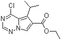 structure of CAS# 658084-80-1, Ethyl 4-chloro-5-isopropylpyrrolo[2,1-f][1,2,4]triazine-6-carboxylate