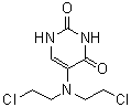 structure of CAS# 66-75-1, 5-[双(2-氯乙基)氨基]-2,4(1H,3H)-嘧啶二酮
