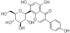 CAS # 66026-80-0, 8-C-Glucosylgenistein, 8-C-beta-Glucosylgenistein, Genistein 8-C-glucoside, Genistein 8-C-beta-D-glucopyranoside, Genistein 8-C-beta-glucoside