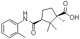 CAS 登录号：6626-16-0, (1R,3S)-1,2,2-三甲基-3-[[(2-甲基苯基)氨基]羰基]环戊烷羧酸
