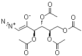CAS # 6632-53-7, 3,4,5,6-Tetra-O-acetyl-1-deoxy-1-diazo-D-psicose, NSC 46394