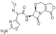 structure of CAS# 66340-33-8, [5aR-[5aalpha,6beta(Z)]]-2-Amino-alpha-(methoxyimino)-N-(1,4,5a,6-tetrahydro-1,7-dioxo-3H,7H-azeto[2,1-b]furo[3,4-d][1,3]thiazin-6-yl)-4-thiazoleacetamide