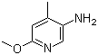 CAS # 6635-91-2, 5-Amino-2-methoxy-4-methylpyridine, 6-Methoxy-4-methyl-3-pyridinamine