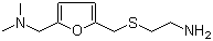 structure of CAS# 66356-53-4, 2-[([5-[(Dimethylamino)methyl]-2-furyl]methyl)thio]ethan-1-amine