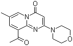 structure of CAS# 663619-91-8, 9-乙酰基-7-甲基-2-吗啉基-4H-吡啶并[1,2-a]嘧啶-4-酮