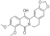 CAS # 66408-27-3, 13-Hydroxy-8-oxoberberine, 13-Hydroxyoxyberberine, 5,6-Dihydro-13-hydroxy-9,10-dimethoxy-8H-benzo[g]-1,3-benzodioxolo[5,6-a]quinolizin-8-one