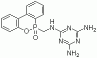 CAS # 66499-31-8, N-[(10-Oxido-9,10-dihydro-9-oxa-10-phosphaphenanthrene)methyl]-1,3,5-triazine-2,4,6-triamine, N-(6H-Dibenz[c,e][1,2]oxaphosphorin-6-ylmethyl)-1,3,5-triazine-2,4,6-triamine P-oxide