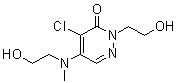CAS 登录号：66597-68-0, 4-氯-2-(2-羟基乙基)-5-[(2-羟基乙基)甲基氨基]-3(2H)-哒嗪酮