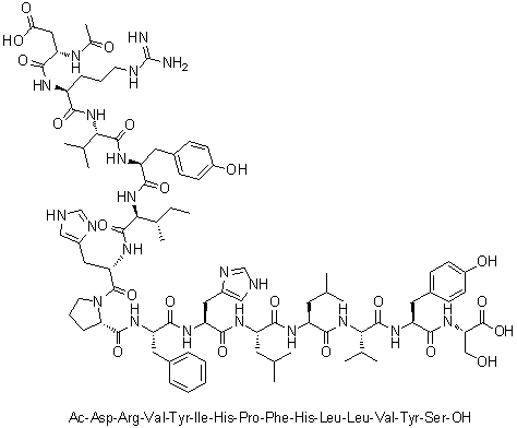 CAS # 66641-26-7, N-Acetyl-5-L-isoleucine-angiotensinogen (tetradecapeptide renin substrate)